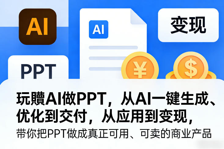 [2026最新] AI生成PPT保姆级全流程：从1分钟出片到月入过万的商业变现指南（内含全套实操干货）-飞驰网创