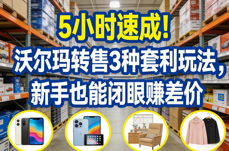[2025保姆级教程] 沃尔玛(Walmart)套利搬砖全攻略：揭秘3种暴利转售玩法，小白实测日赚$1000+！-飞驰网创